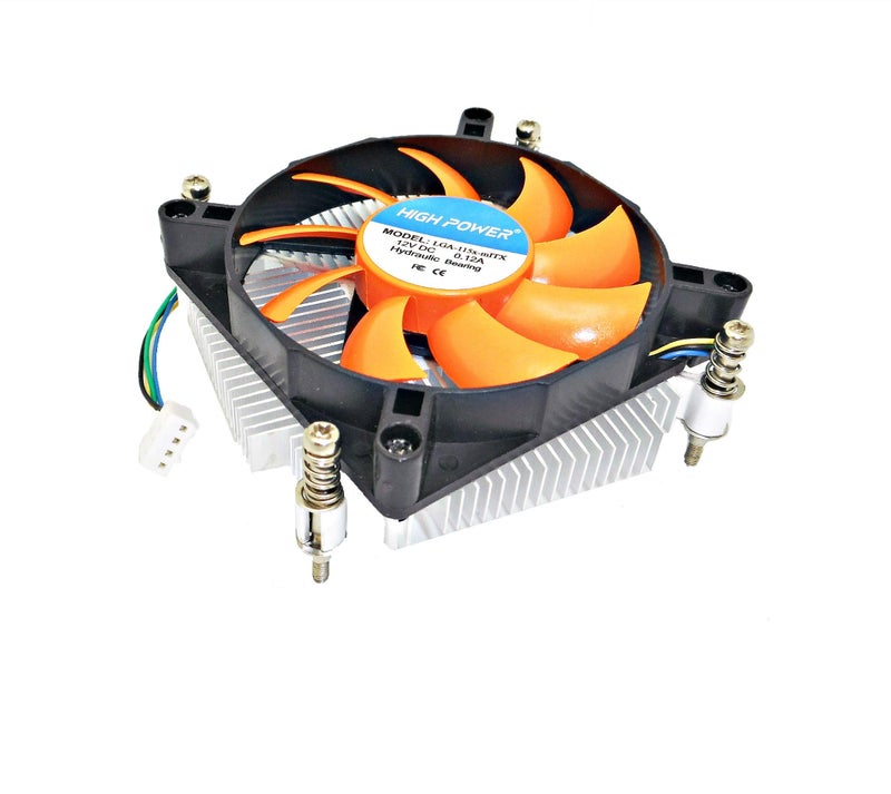HIGH POWERÂ® LGA-115x-mITX 1U Low-Profile Quiet 80mm Intel LGA 1150 1151 1155 1156 CPU Cooling Fan Mini ITX Micro ATX mITX PC i5 i7 Processor Cooler - Image 4